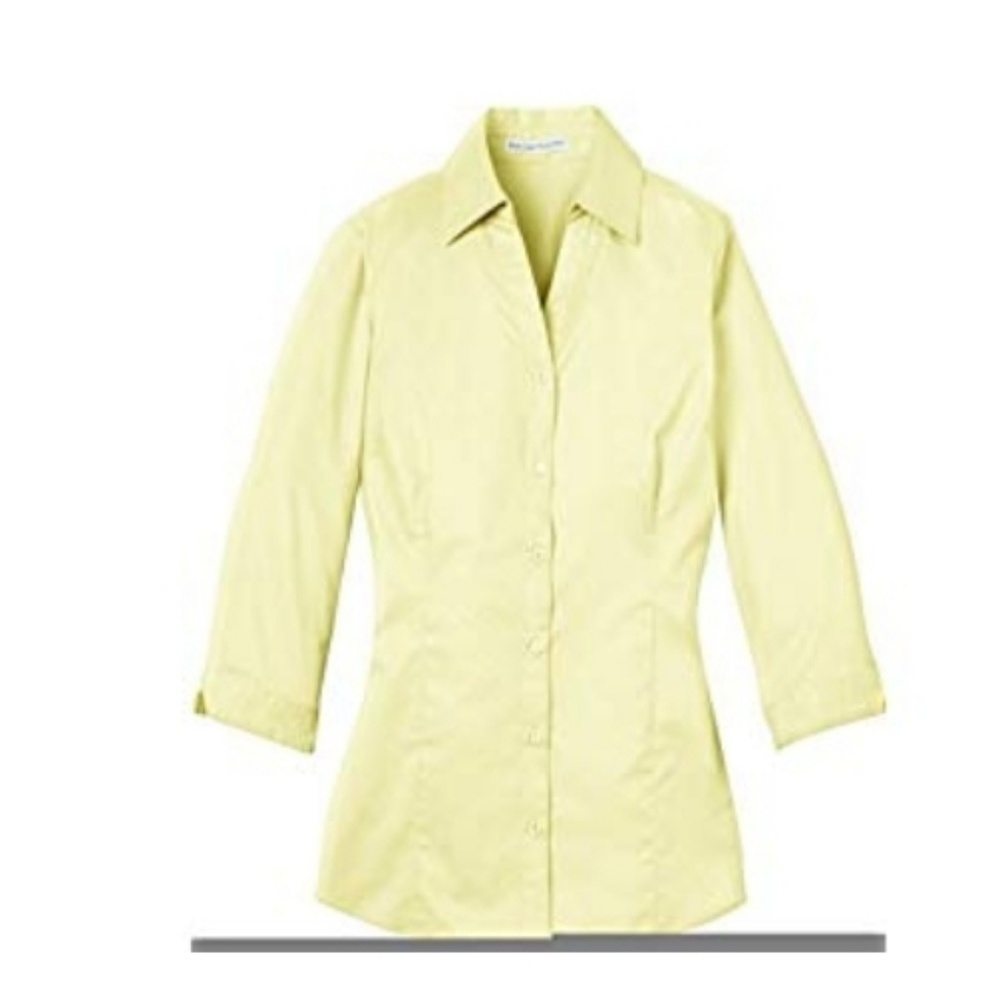 Port Authority Yellow 3/4 Sleeve Top